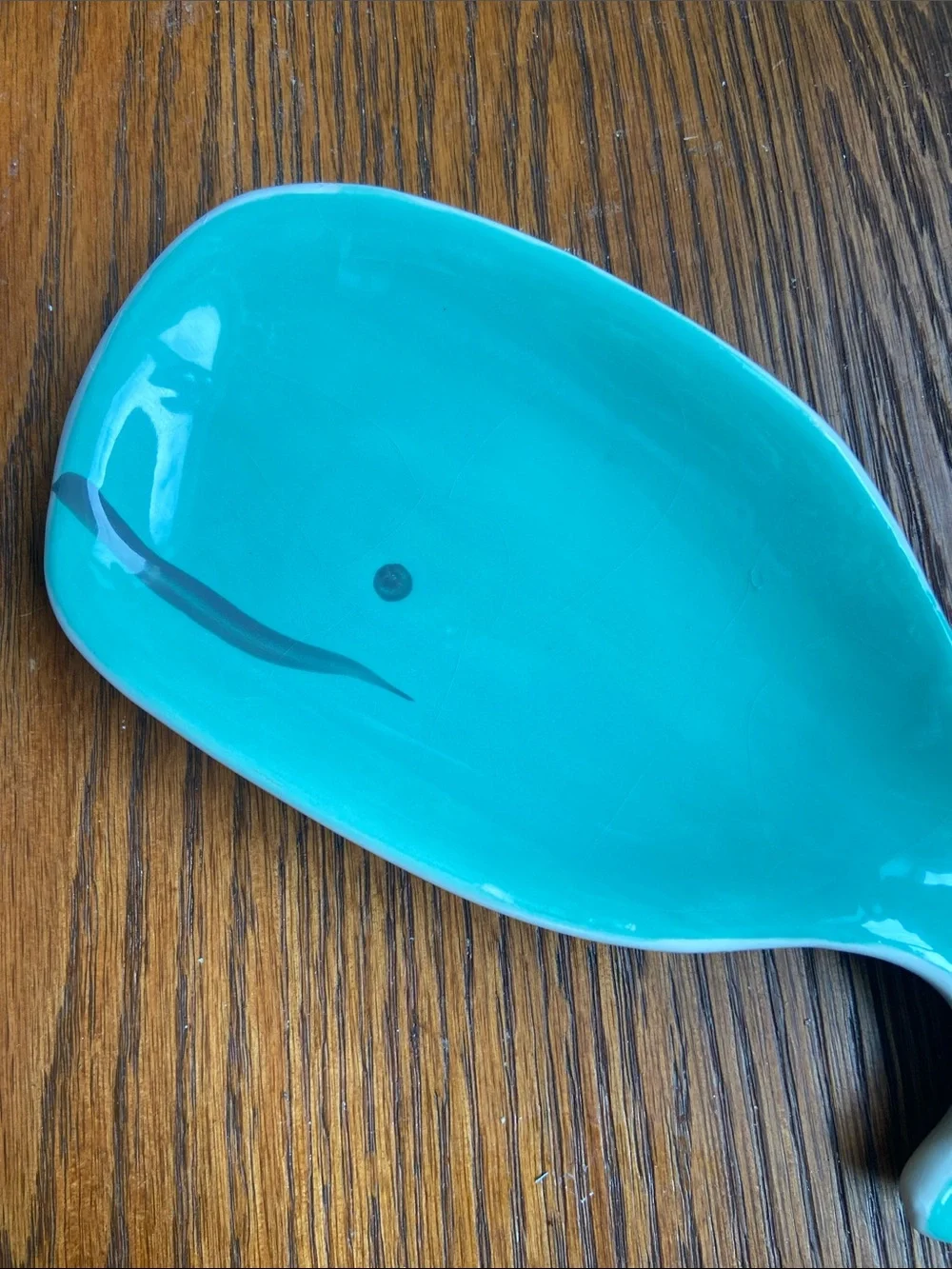 Turquoise Whale Spoon Caddy -